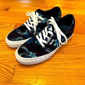 Vans Blue Floral Ultracush Pro Sneakers Size M 7.5. W 9